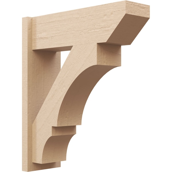 Ekena Millwork 7 1/2-in W x 22-in D x 26-in H Balboa Slat Rough Cedar Woodgrain TimberThane Outlooker, Primed Tan OUTUR075X22X26BOA24RCPR - main